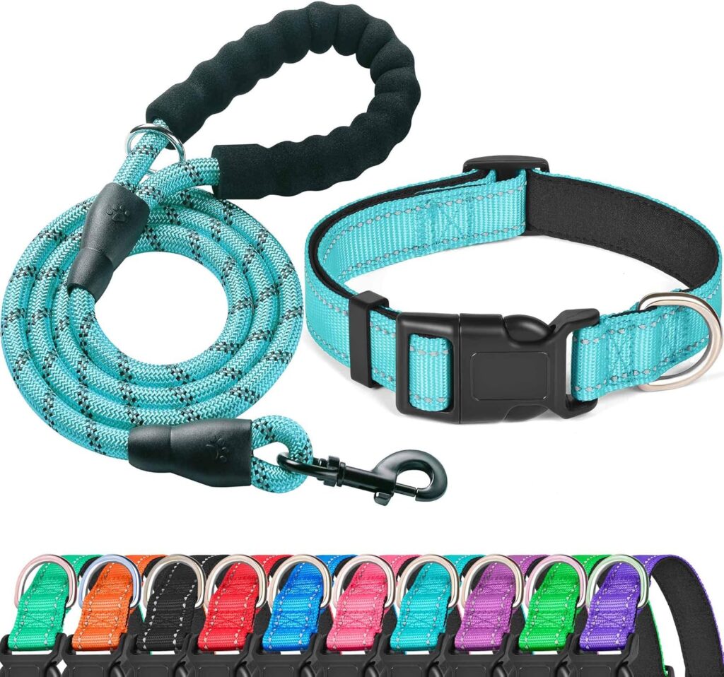 Reflective Dog Collar with leash Reflective Dog Collar with leash