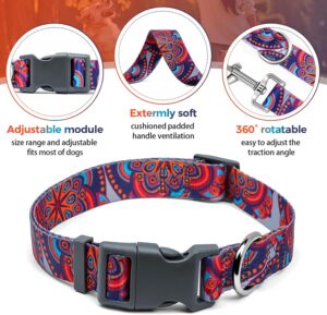 Bamboo Fiber Adjustable Dog Collar with leash