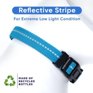 Recycled PET Dog collar with reflective strip