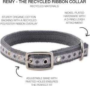Recycled Ribbon Adjustable Dog collar