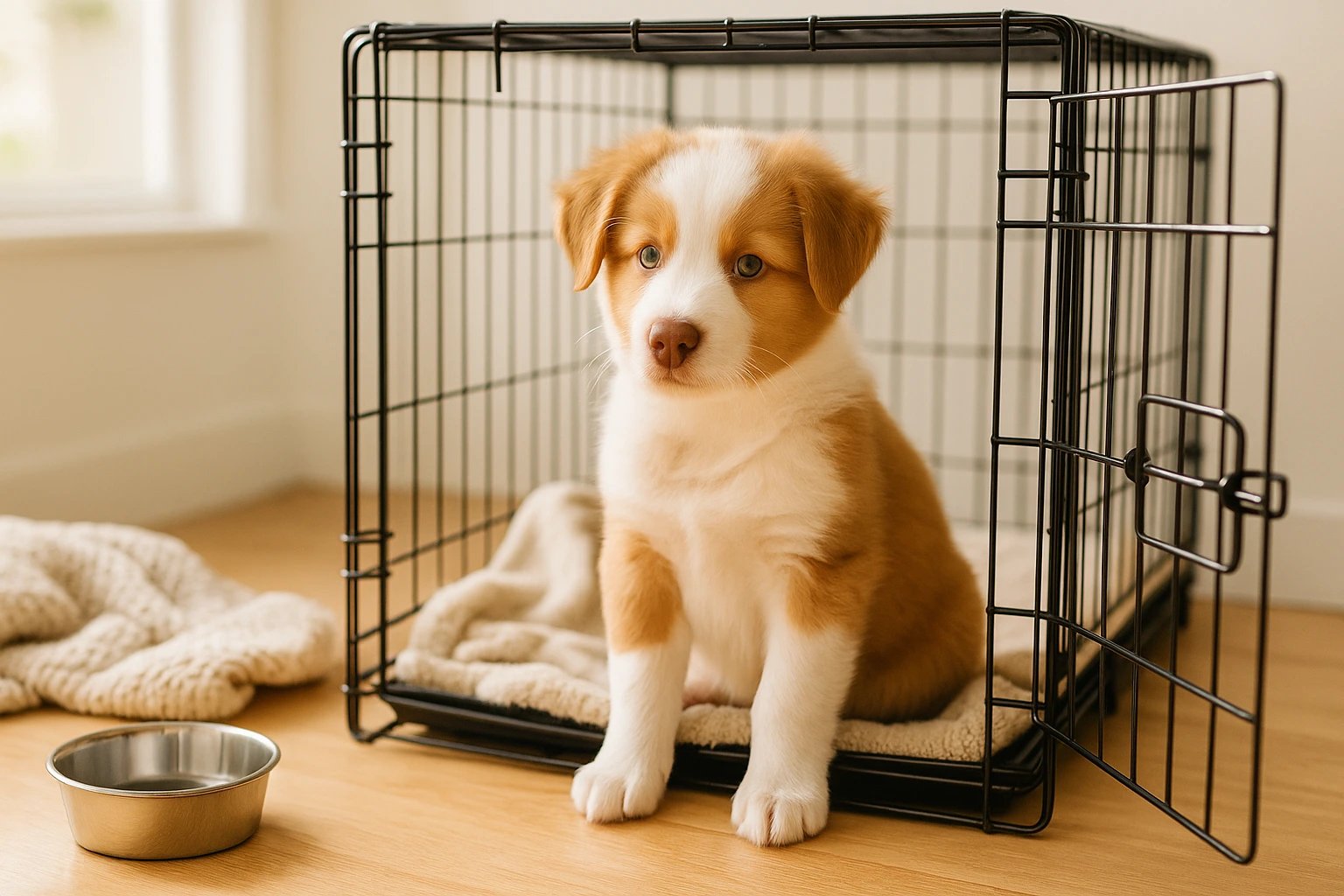 crate and potty training puppy